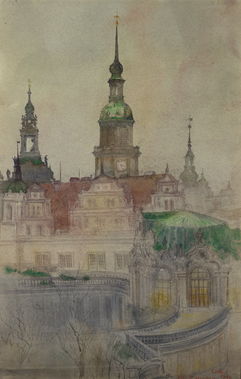 Die Zwingertürme, Dresden, 1898 von Cass Gilbert