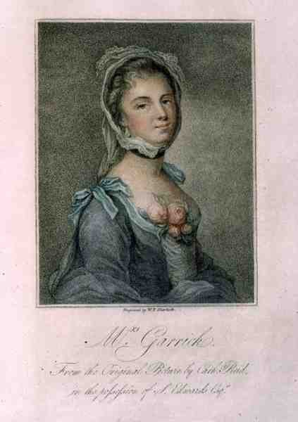 Mrs Garrick, graviert von W.P. Sherlock von Catherine (after) Read