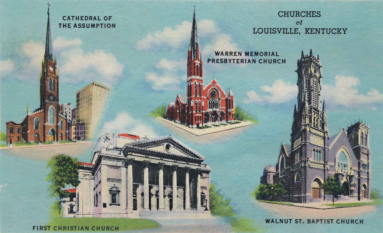 Kirchen von Louisville, Kentucky, 1942 von Caufield and Shook