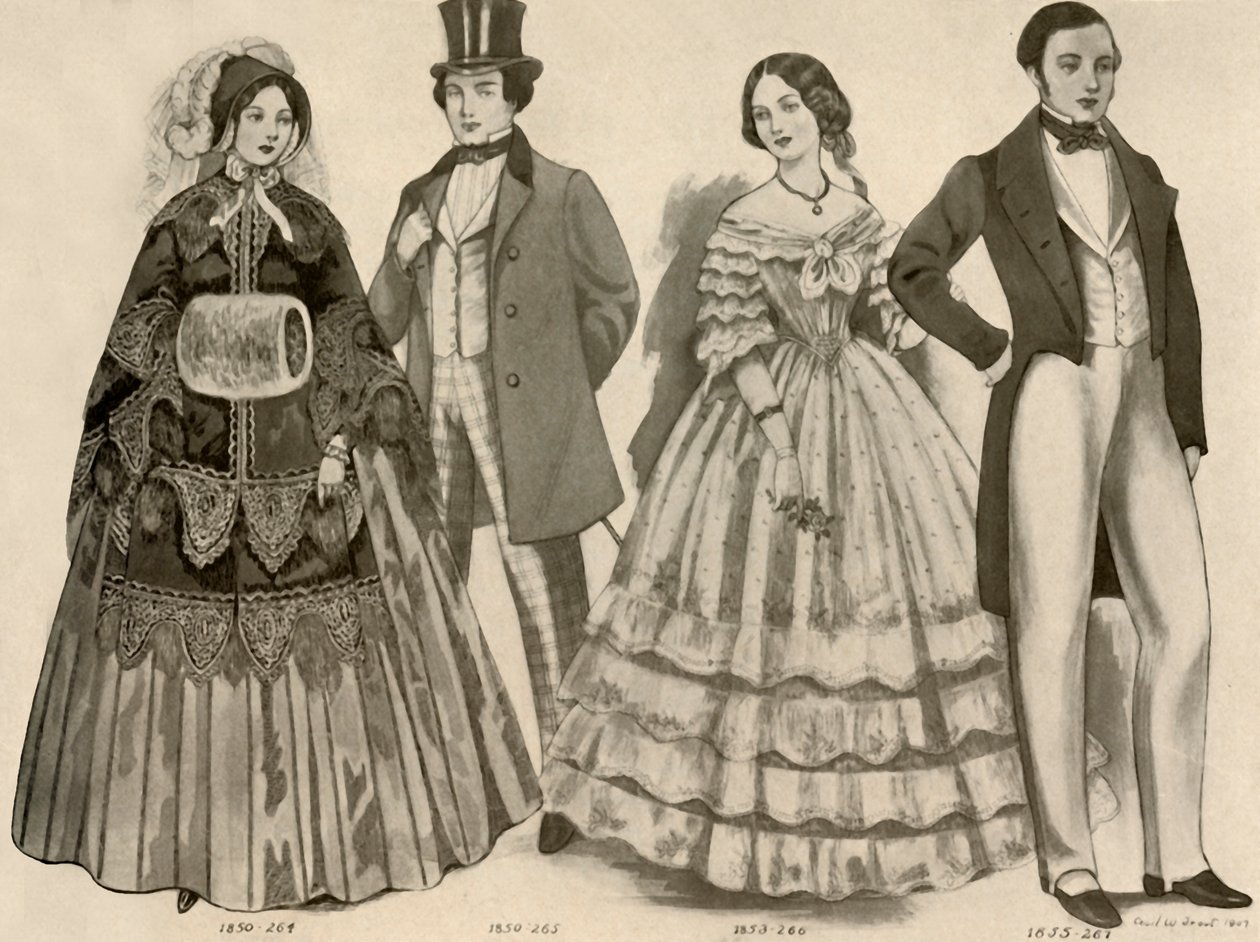 Kleidung von 1850-1856, 1907, 1937 von Cecil W. Trout