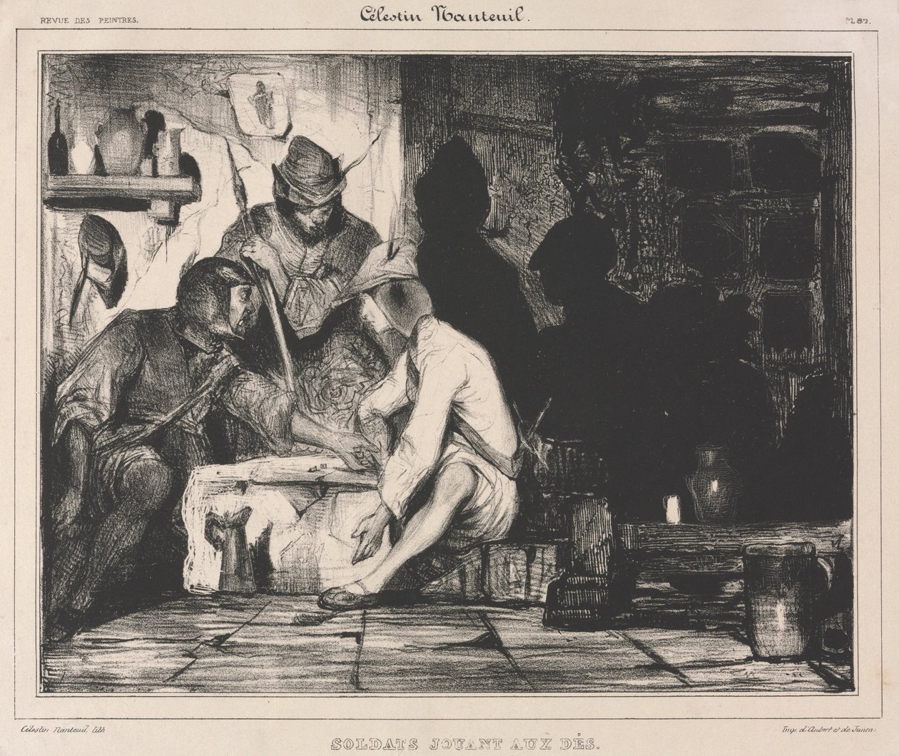 Soldaten beim Würfelspiel, 1900er Jahre von Celestin Francois Nanteuil