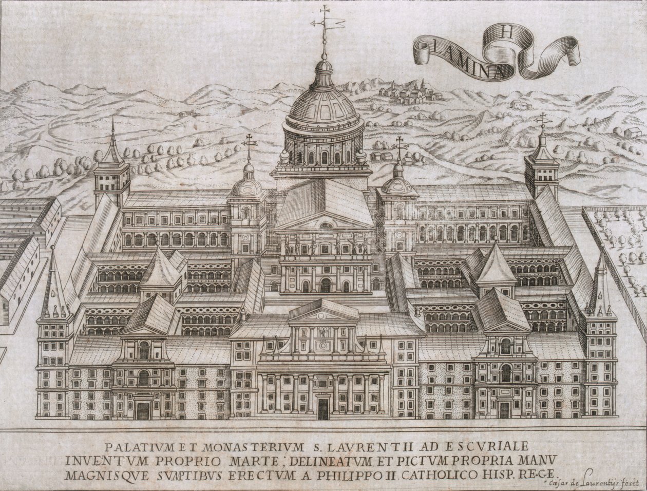 Palast und Kloster von San Lorenzo in El Escorial von Cesar de Laurentiis