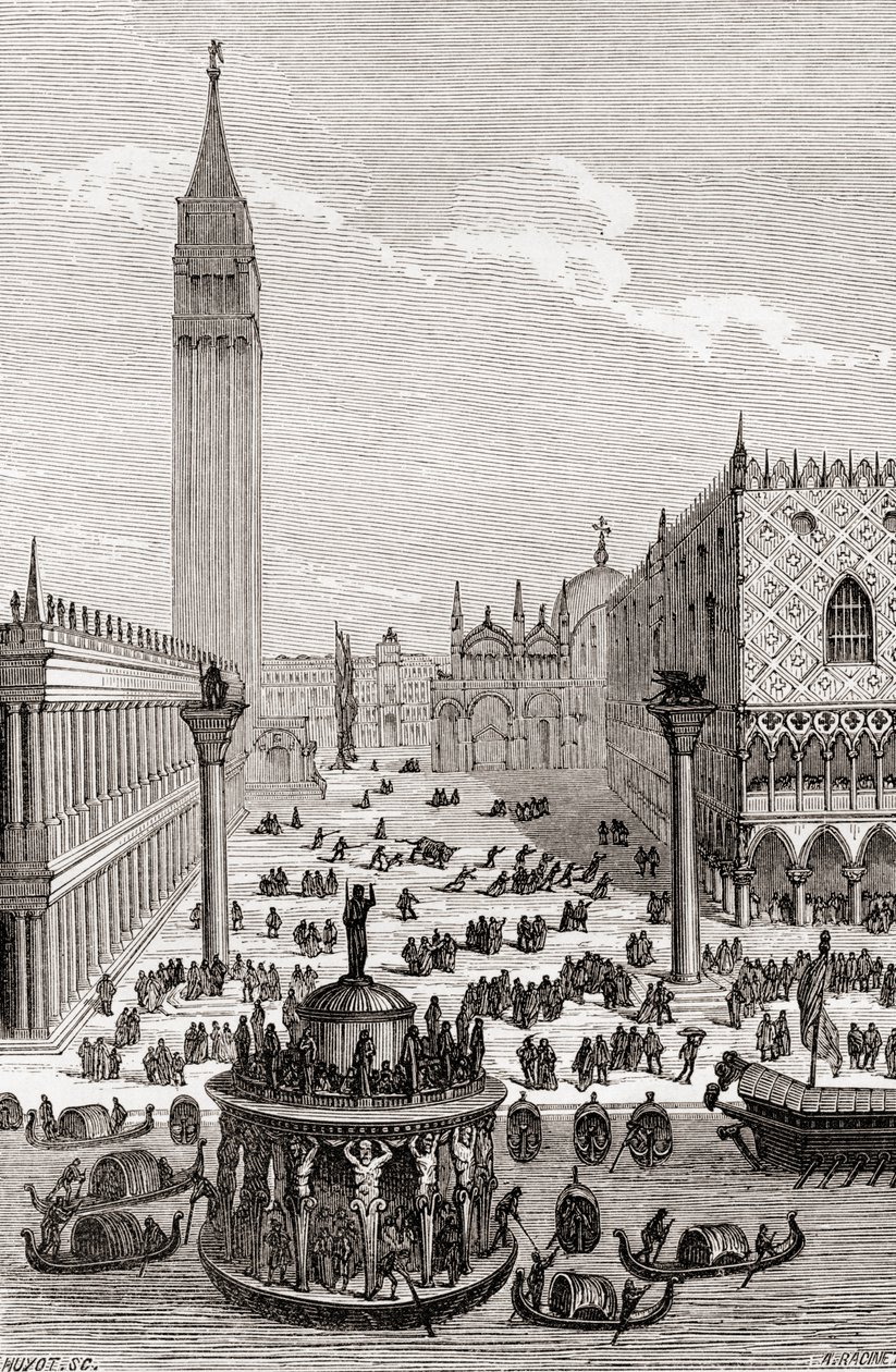 Blick auf den Markusplatz, Venedig, Italien von Cesare Vecellio