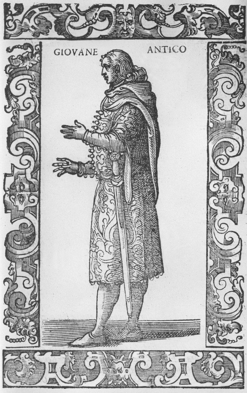 Junger Mann in traditioneller Kleidung, 1590 von Cesare Vecellio