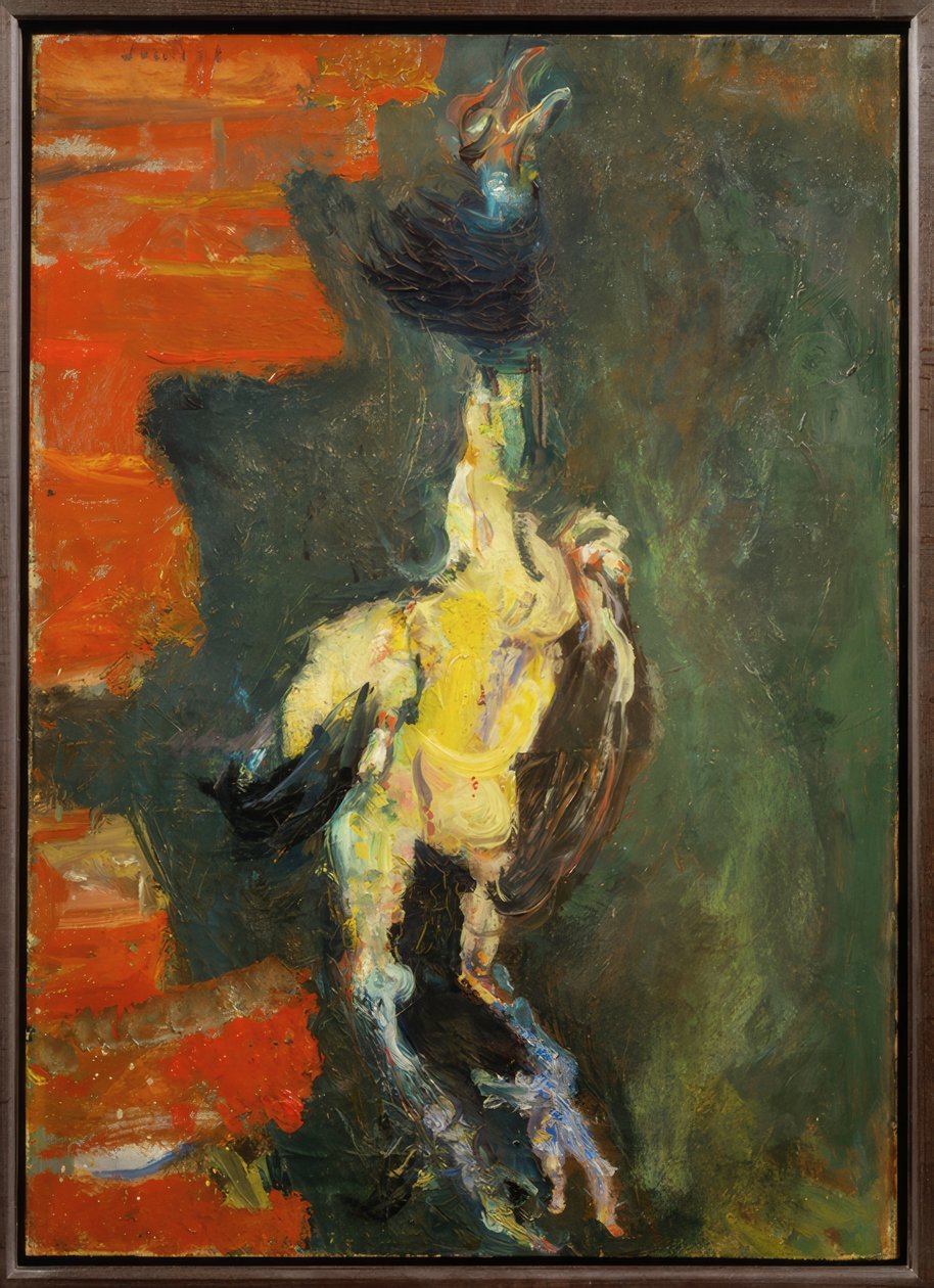 Huhn, vor Backsteinmauer hängend von Chaim Soutine