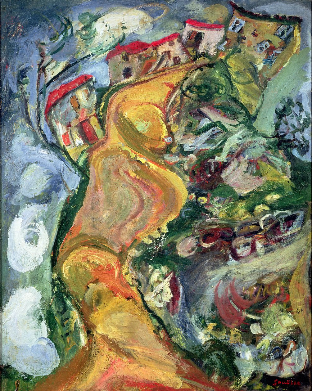 Die Straße nach Cagnes, 1924 von Chaim Soutine