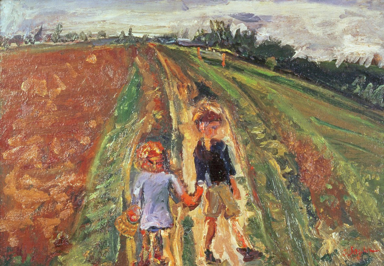 Zwei Kinder auf einer Straße, 1939 von Chaim Soutine