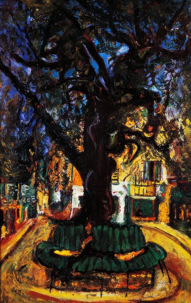 Kleiner Marktplatz in Vence, 1929 von Chaim Soutine