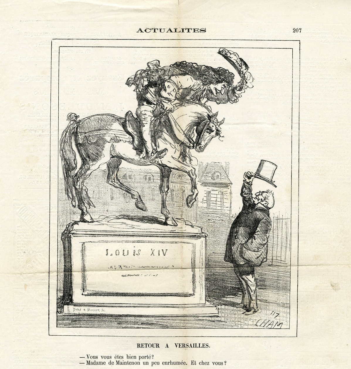 Illustration von Cham in Le Charivari von Amédée de Noé