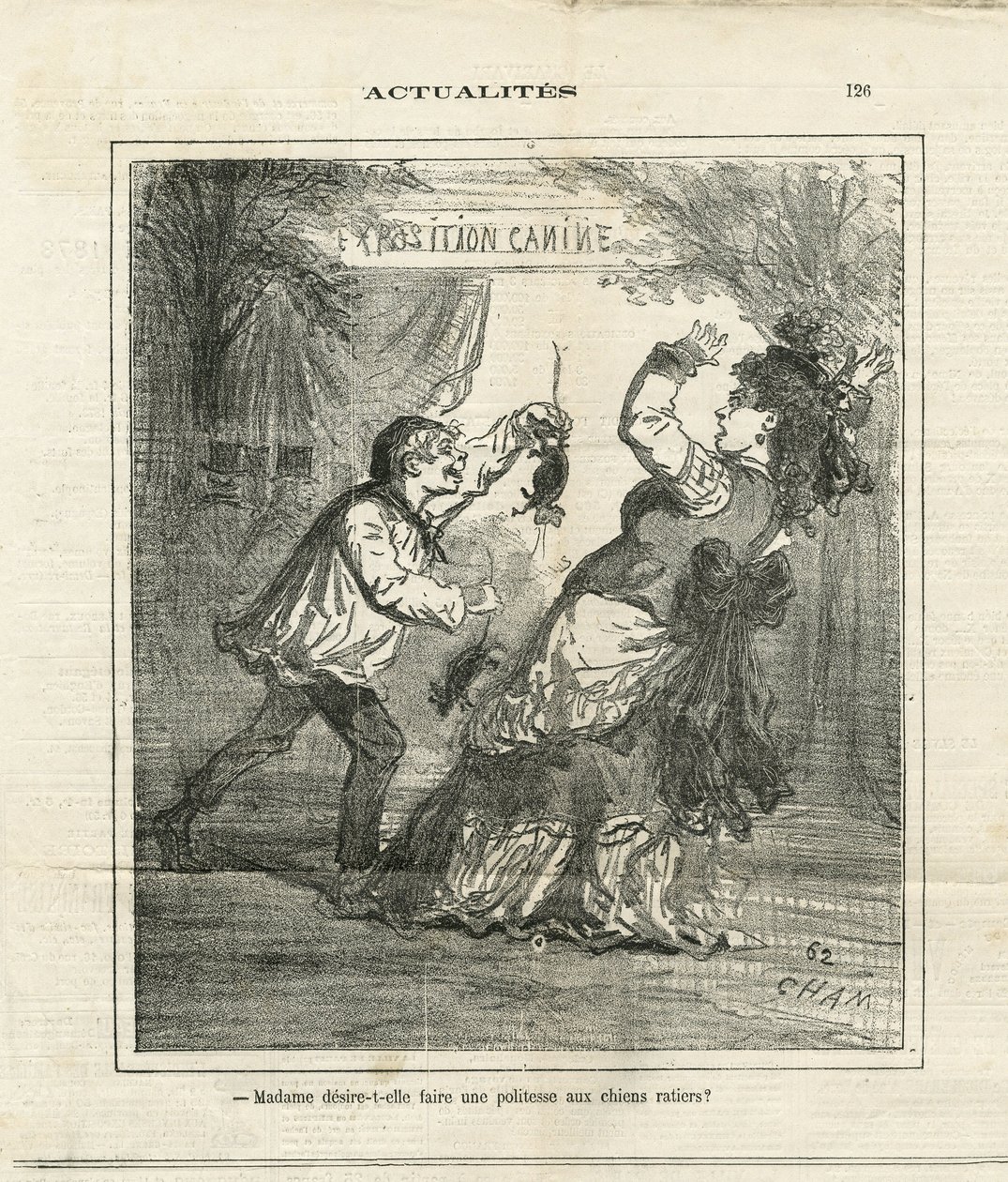 Illustration von Cham (1819-1879) in Le Charivari von Amédée de Noé