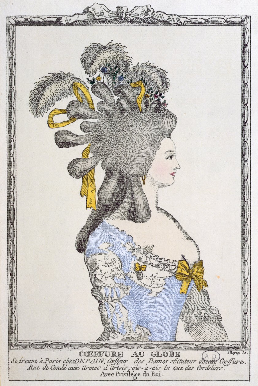 Coiffure au Globe, um 1780 von Chapuy