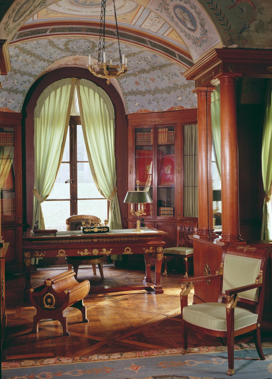 Napoleon Bonapartes Arbeitszimmer, um 1800 von Charles Percier