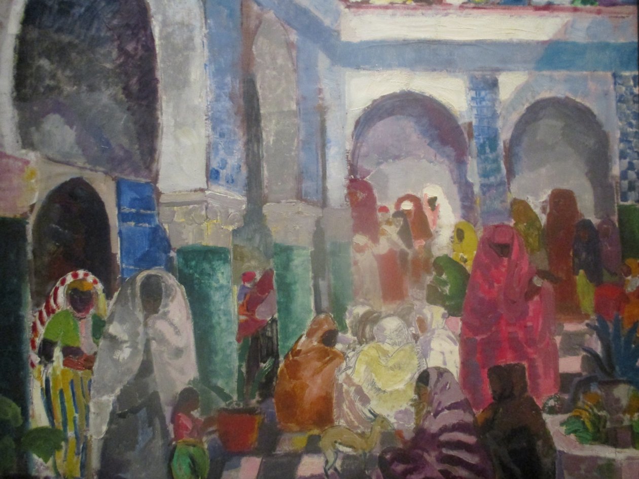Patio in Algerien von Charles Georges Dufresne