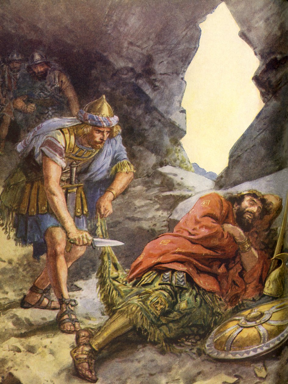 David verschonte Sauls Leben von Charles Edmund Brock