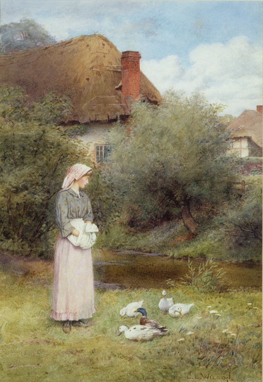 Enten füttern von Charles Edward Wilson