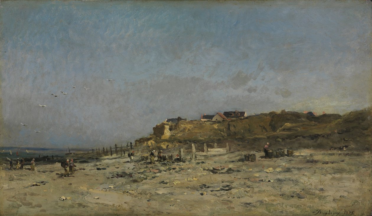 Plage de Villerville, Normandie, 1875 von Charles Francois Daubigny