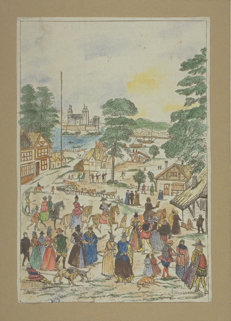 Ansicht eines Festes in der Fair Street, Southwark von Charles Grignion