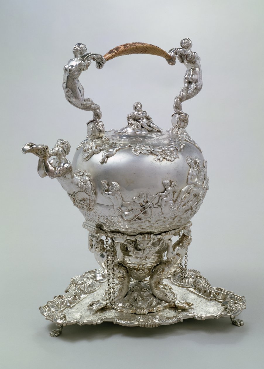 Teekessel und Ständer von C. Kandler, London, 1730 von Charles Kandler