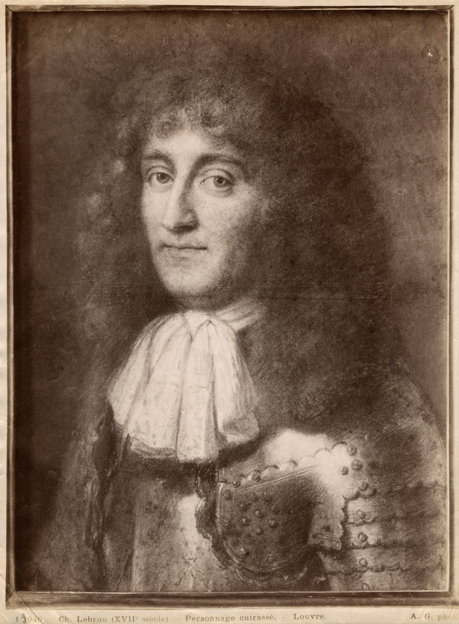 Porträt eines Mannes in Rüstung von Charles Le Brun