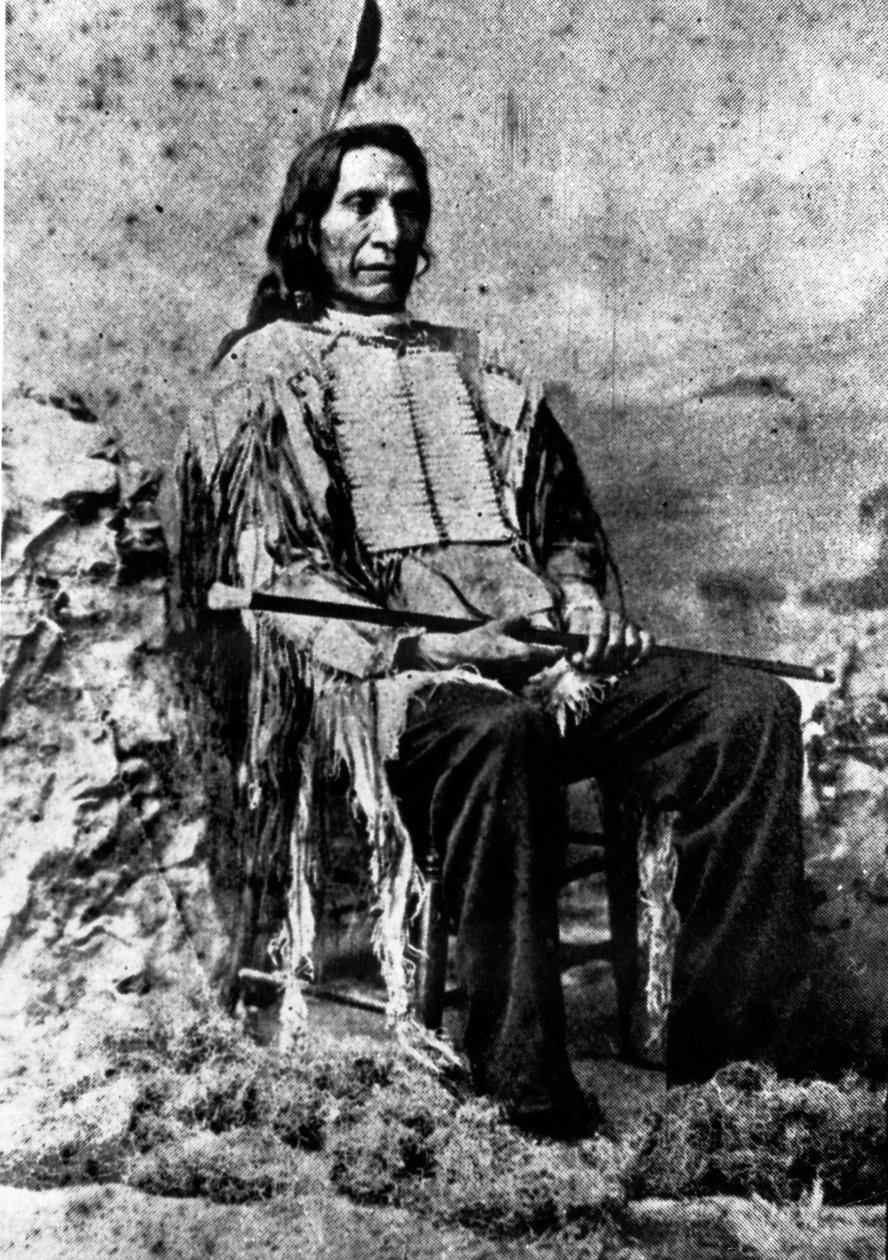 Häuptling Red Cloud im Alter von 72 Jahren, ca. 1893 von Charles Milton Bell