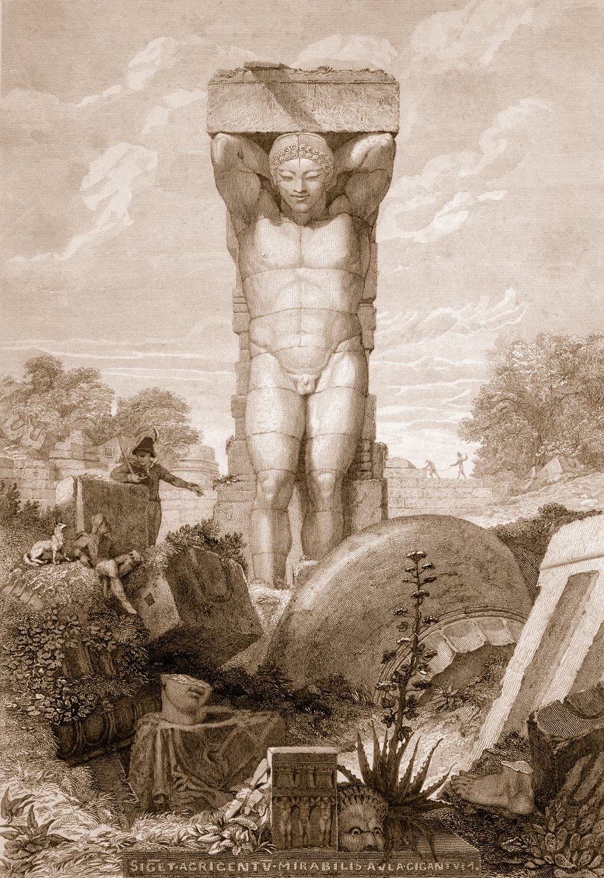 Tempel in Agrigentum, Sizilien, aus 