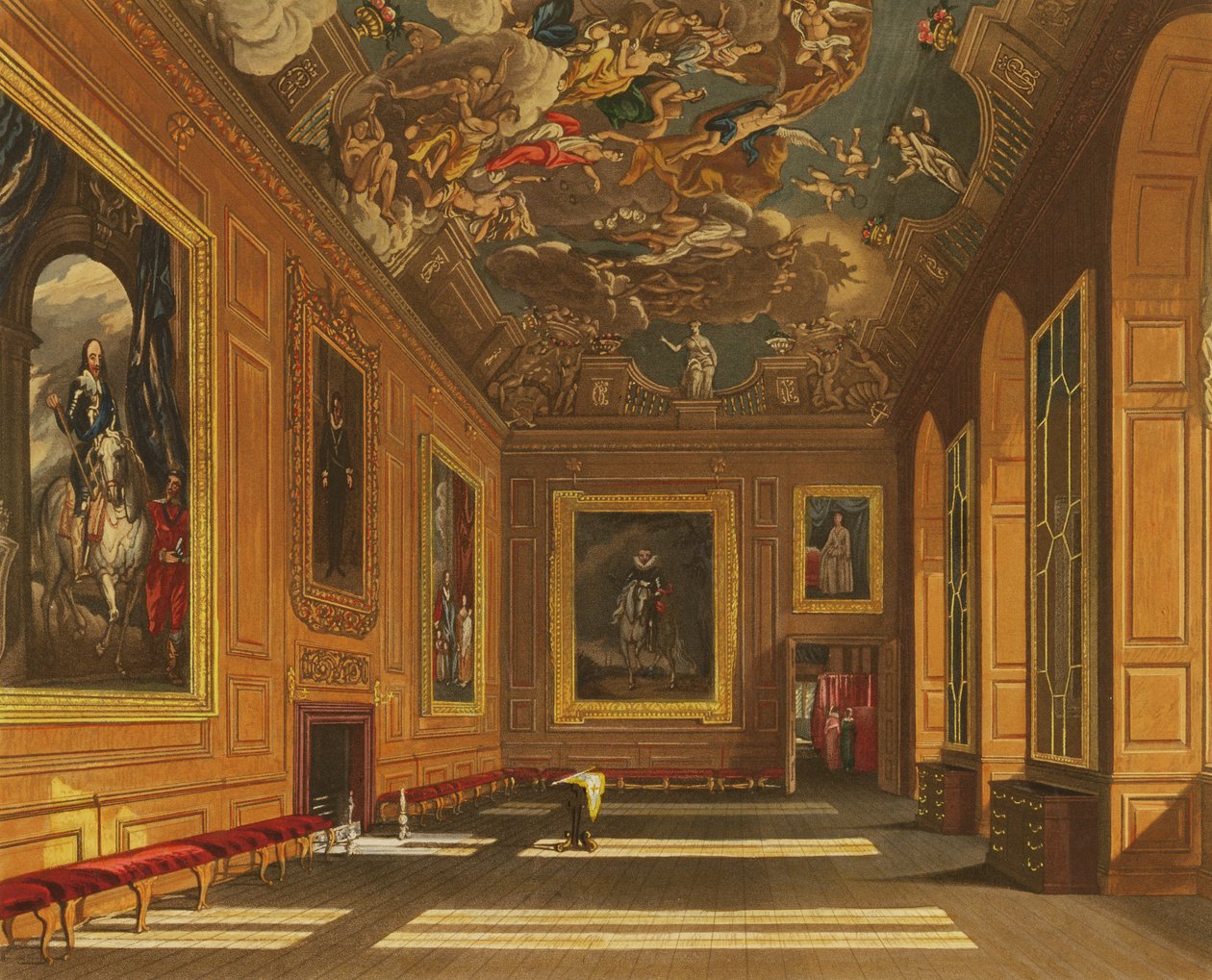 Der Präsenzsaal der Königin, Windsor Castle, aus 