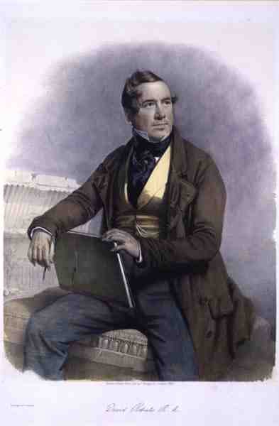 Porträt von David Roberts R.A. von Charles Baugniet