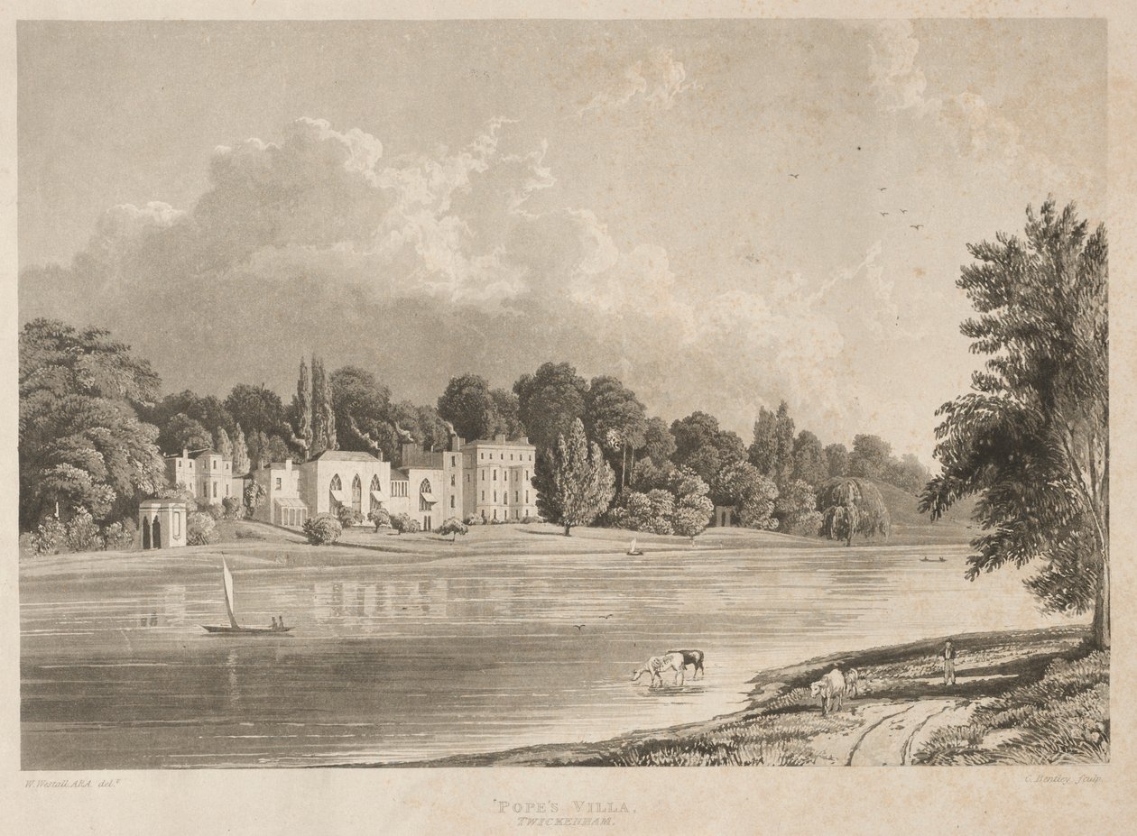 Popes Villa, Twickenham, 1828 von Charles Bentley