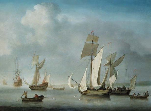 Windstille vor der Küste von Charles Brooking