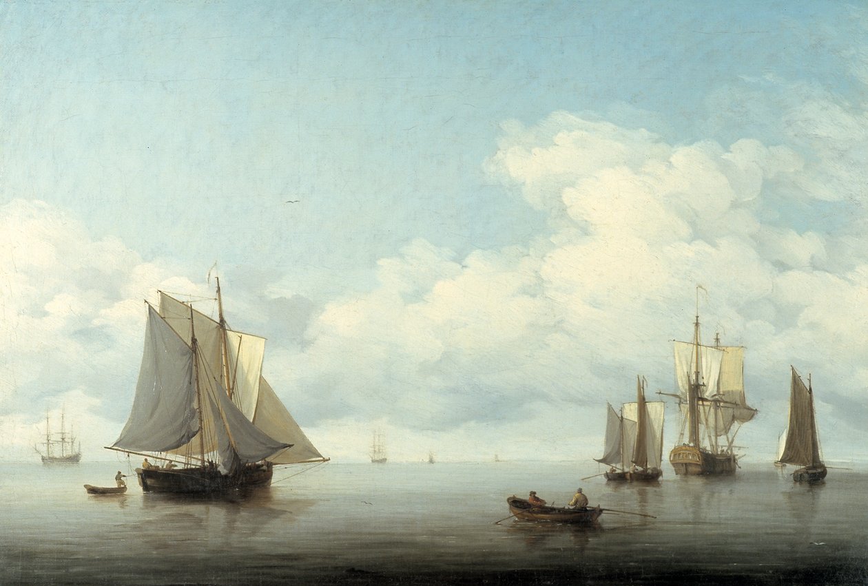 Meereslandschaft mit Schiffen von Charles Brooking