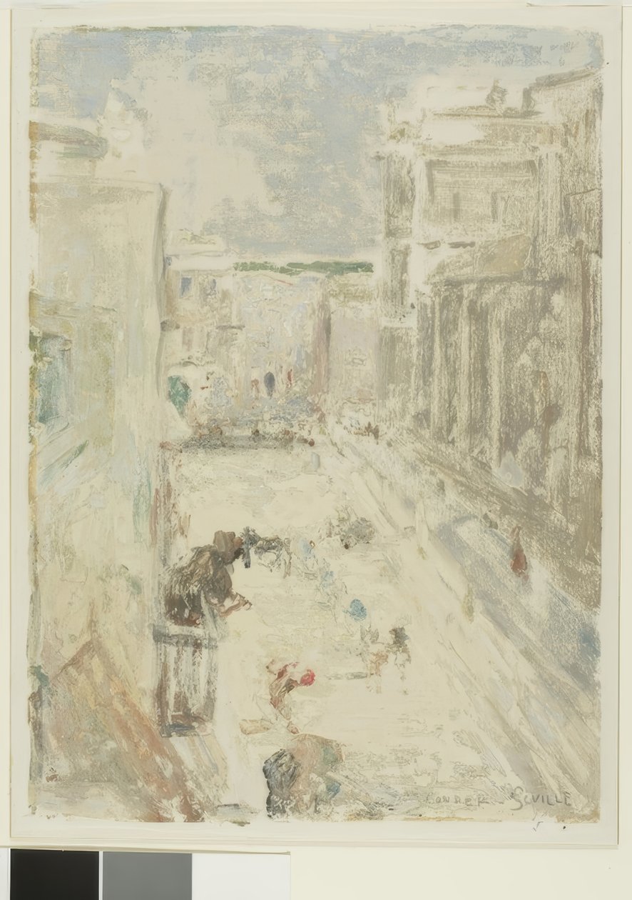 Straße in Sevilla von Charles Edward Conder