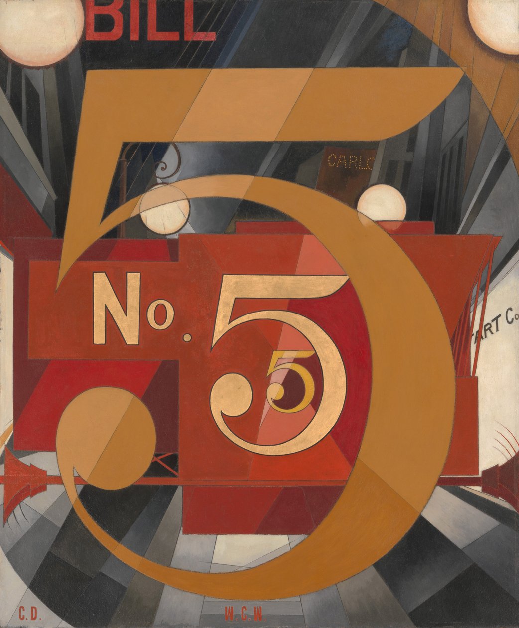 Ich sah die Zahl 5 in Gold von Charles Demuth