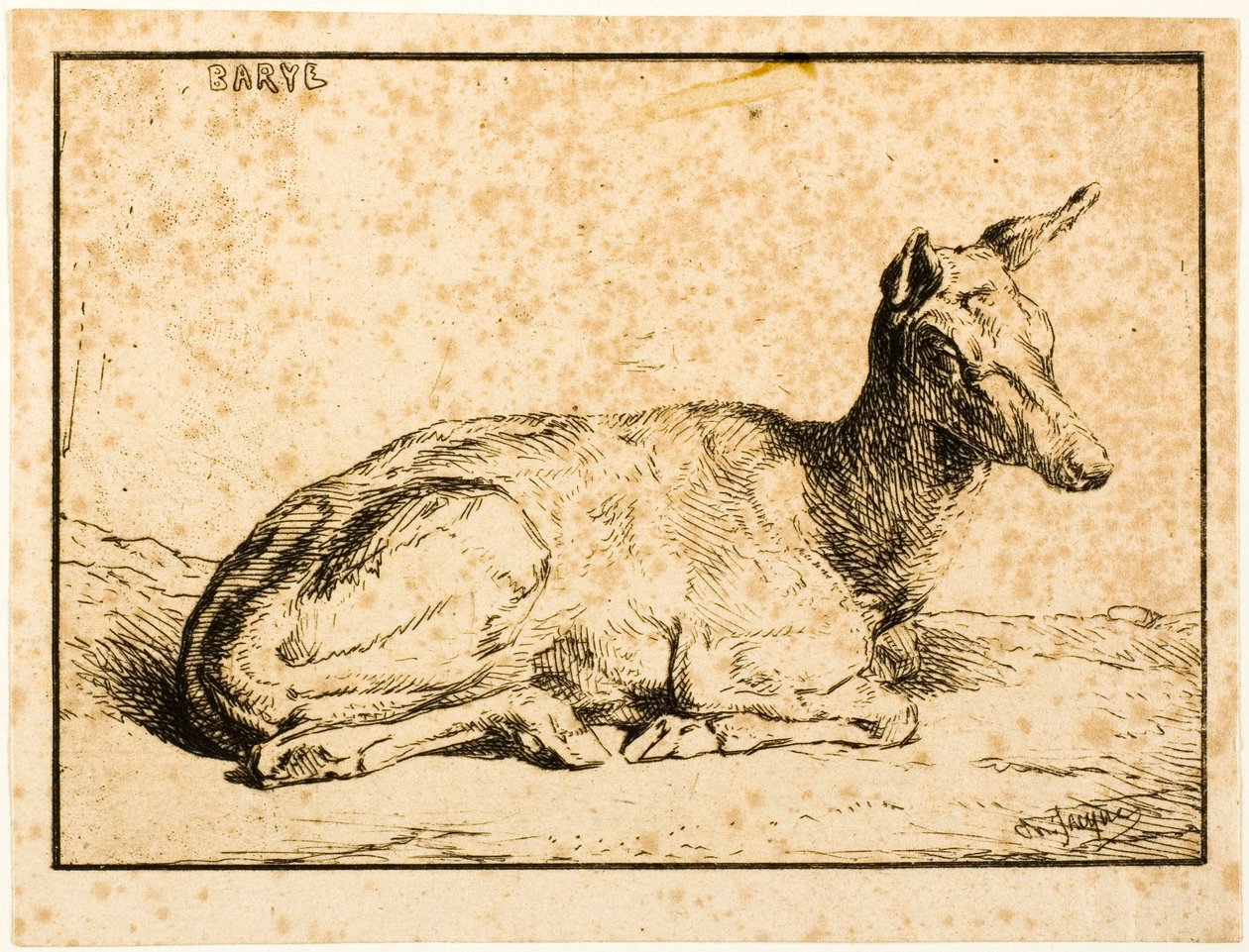 Eine Hirschkuh von Charles Emile Jacque