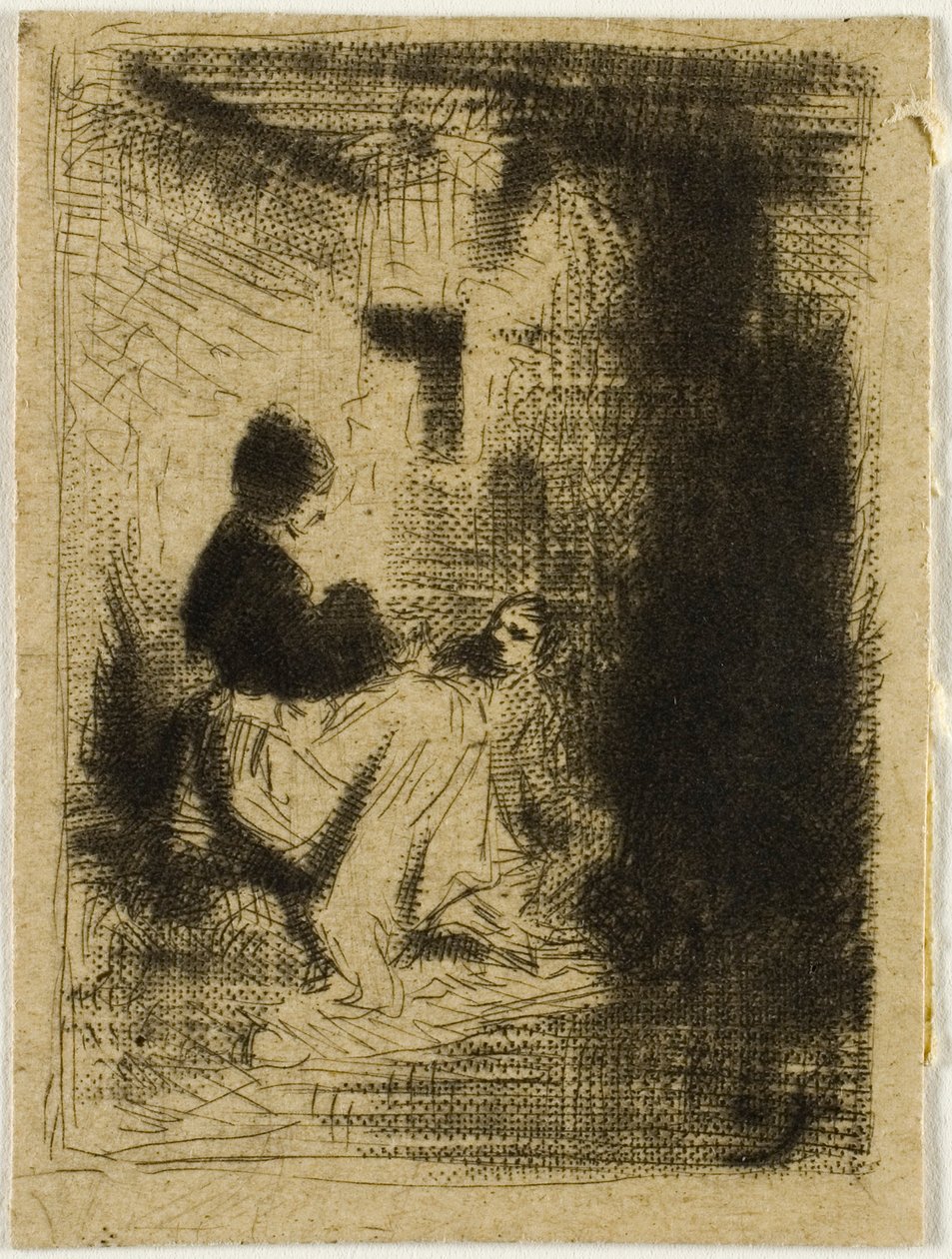 Eine Frau und ihr Kind von Charles Emile Jacque