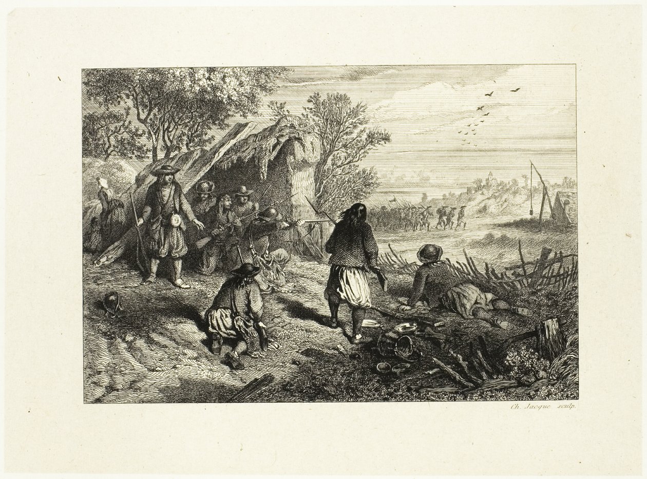 Ein Hinterhalt von Charles Emile Jacque
