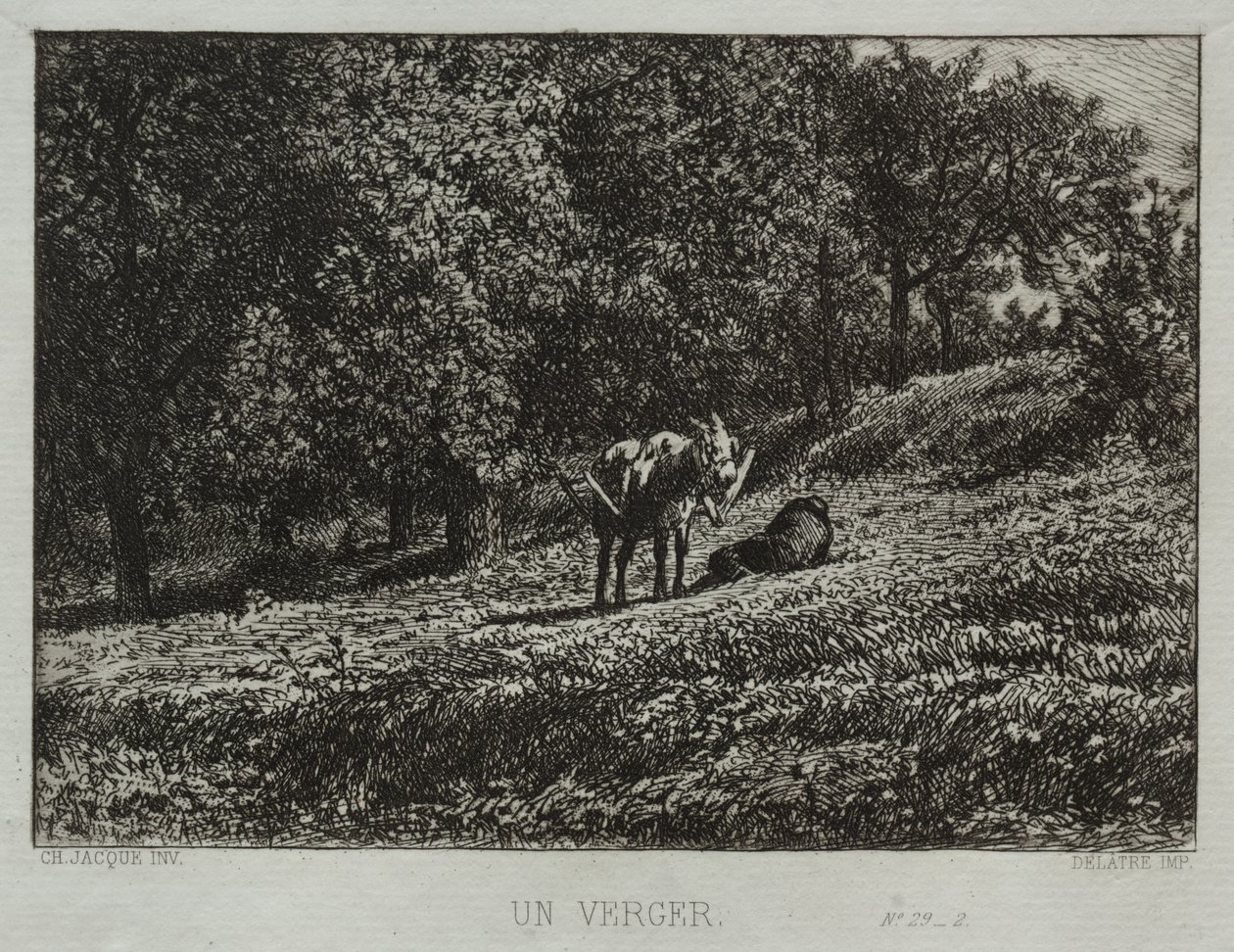 Ein Obstgarten von Charles Emile Jacque