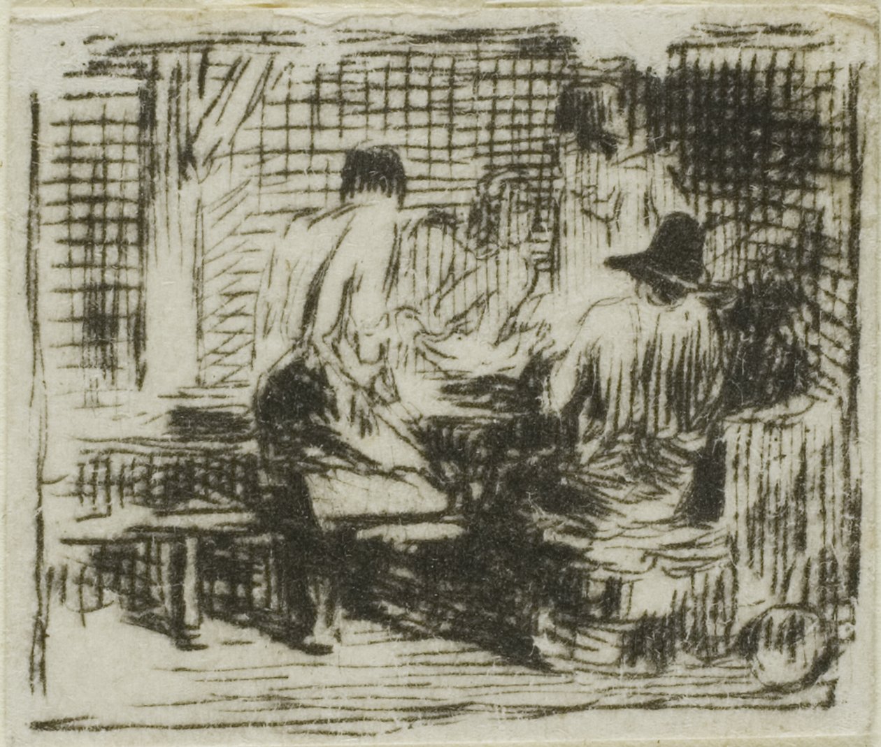 Trinker von Charles Emile Jacque