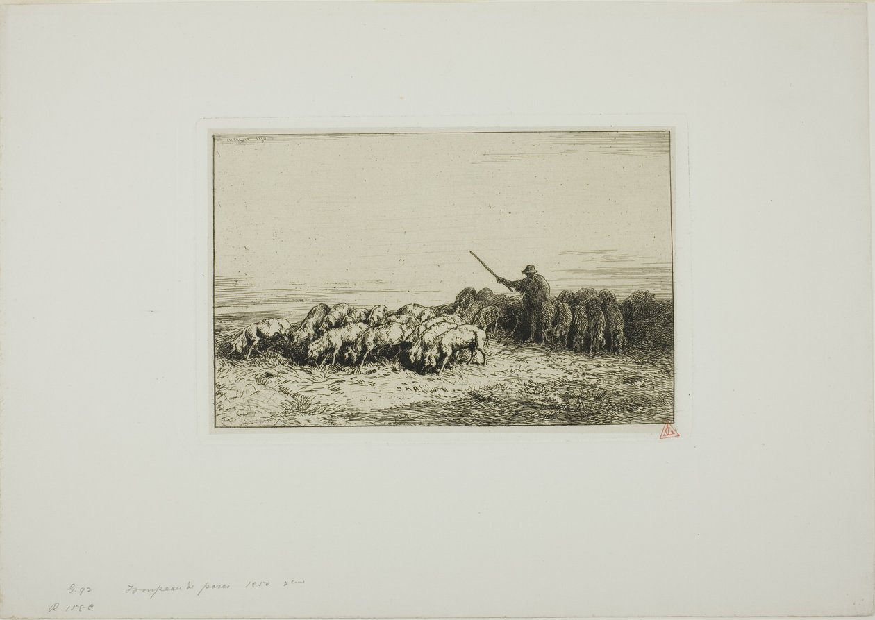 Schweineherde von Charles Emile Jacque