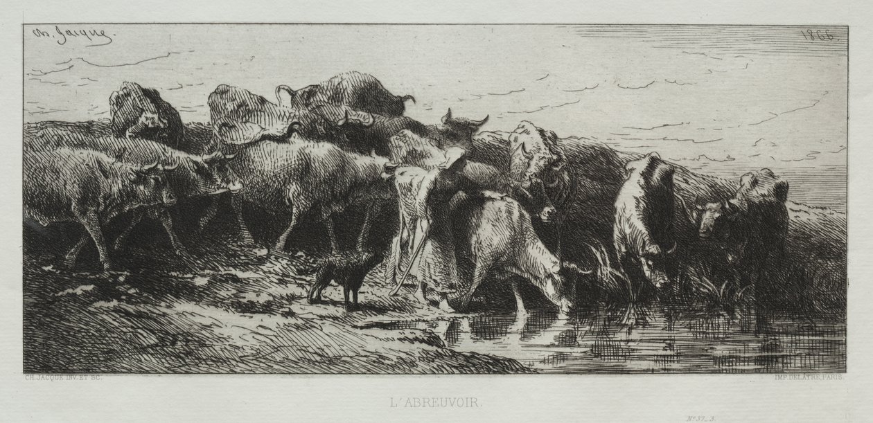 Die Tränke von Charles Emile Jacque