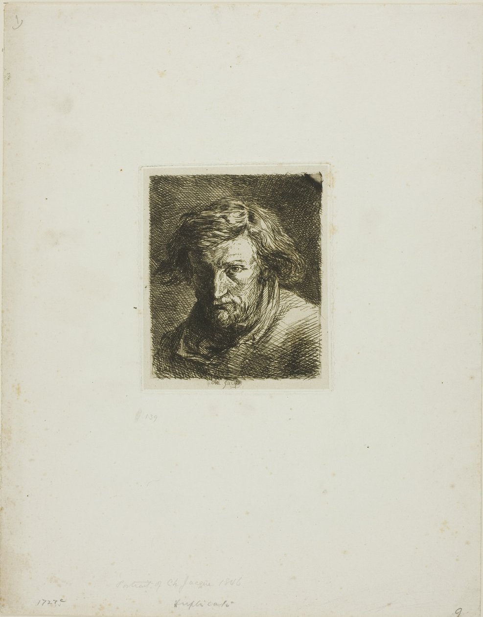Porträt des Künstlers von Charles Emile Jacque