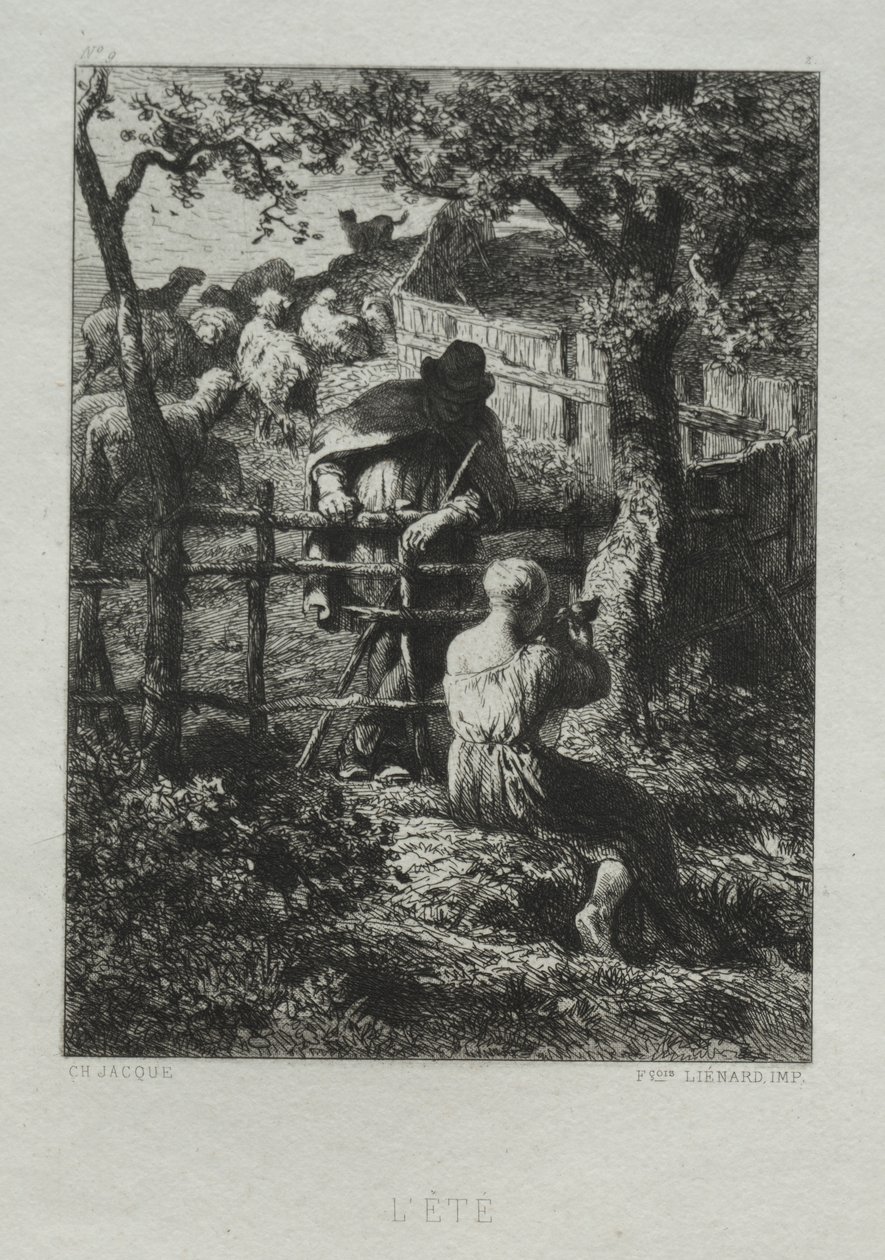 Sommertag von Charles Emile Jacque