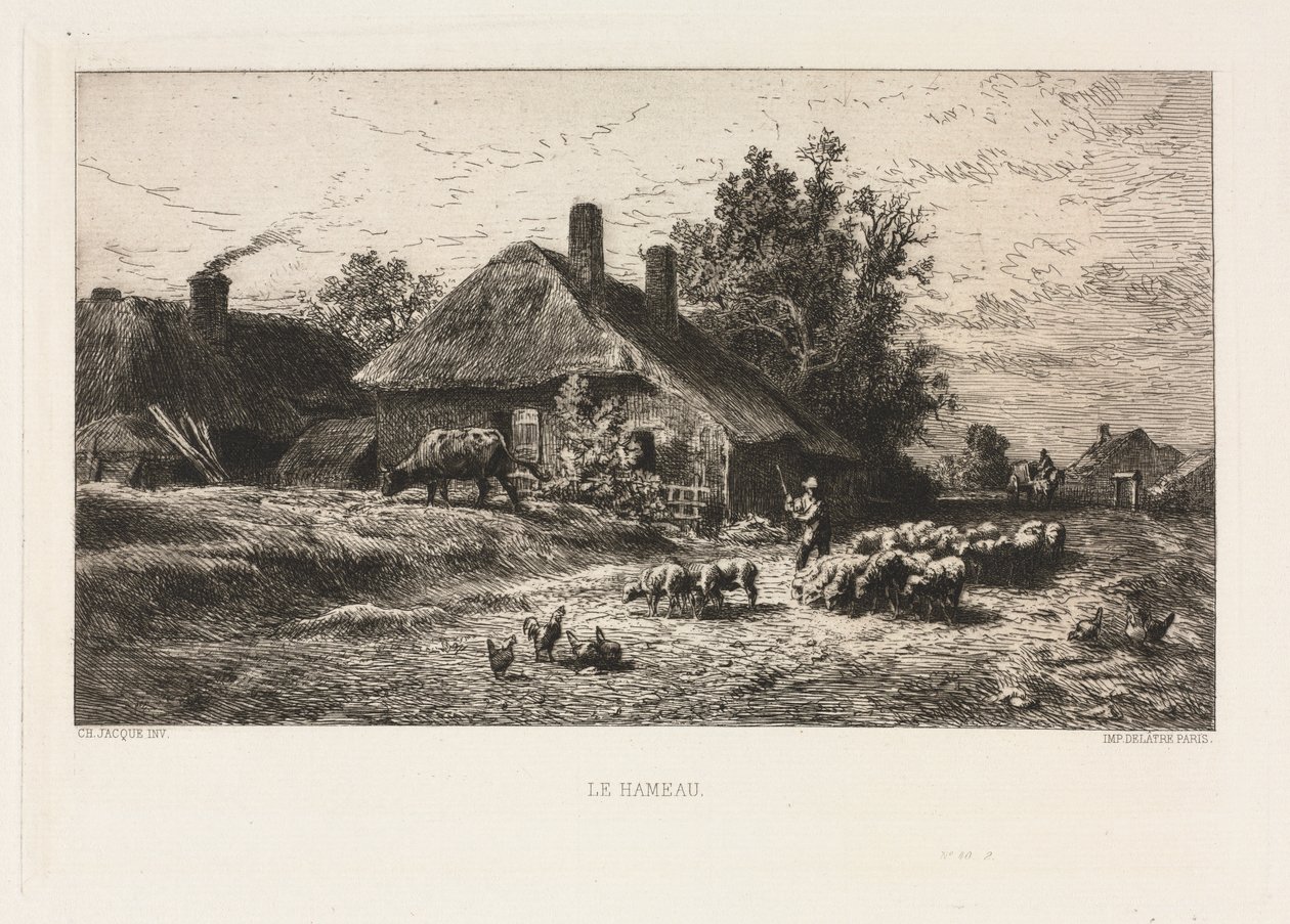 Das Dorf von Charles Emile Jacque