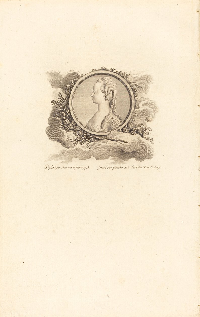 Marie-Antoinette von Charles Etienne Gaucher after Jean Michel Moreau