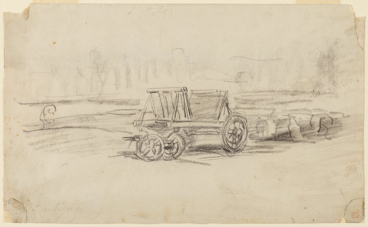 Ein Bauernwagen von Charles Francois Daubigny