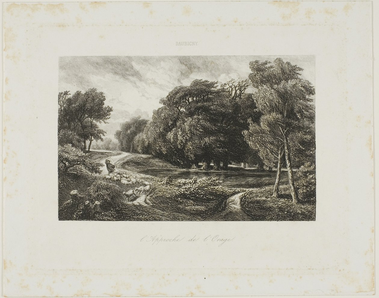 Nahender Sturm von Charles Francois Daubigny