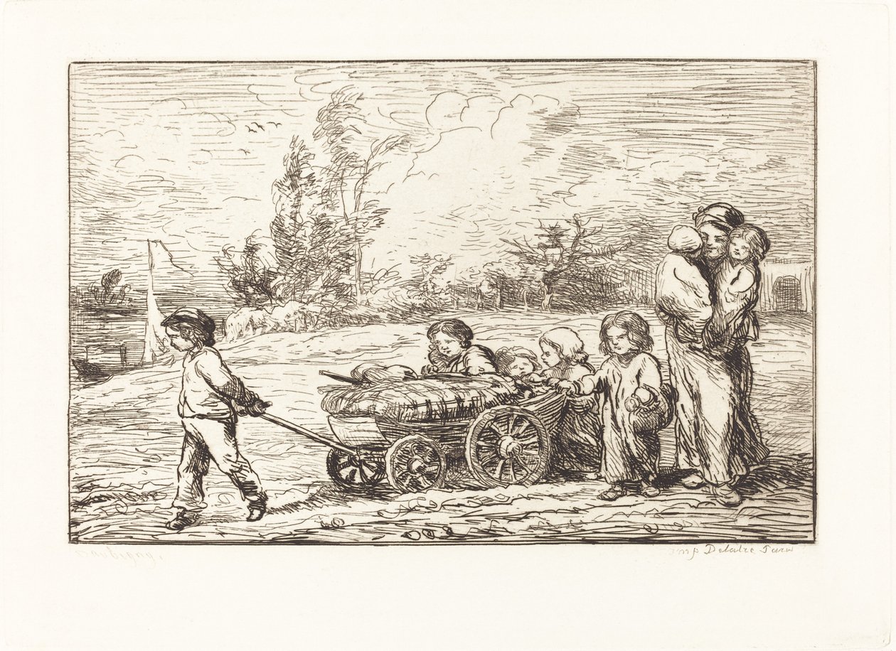Einschiffung auf den Bottin von Charles Francois Daubigny