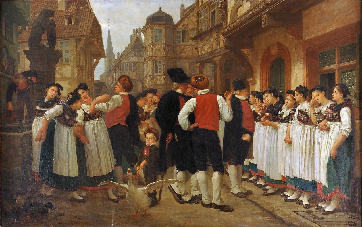Der Markt der Dienstmädchen von Charles Francois Marchal