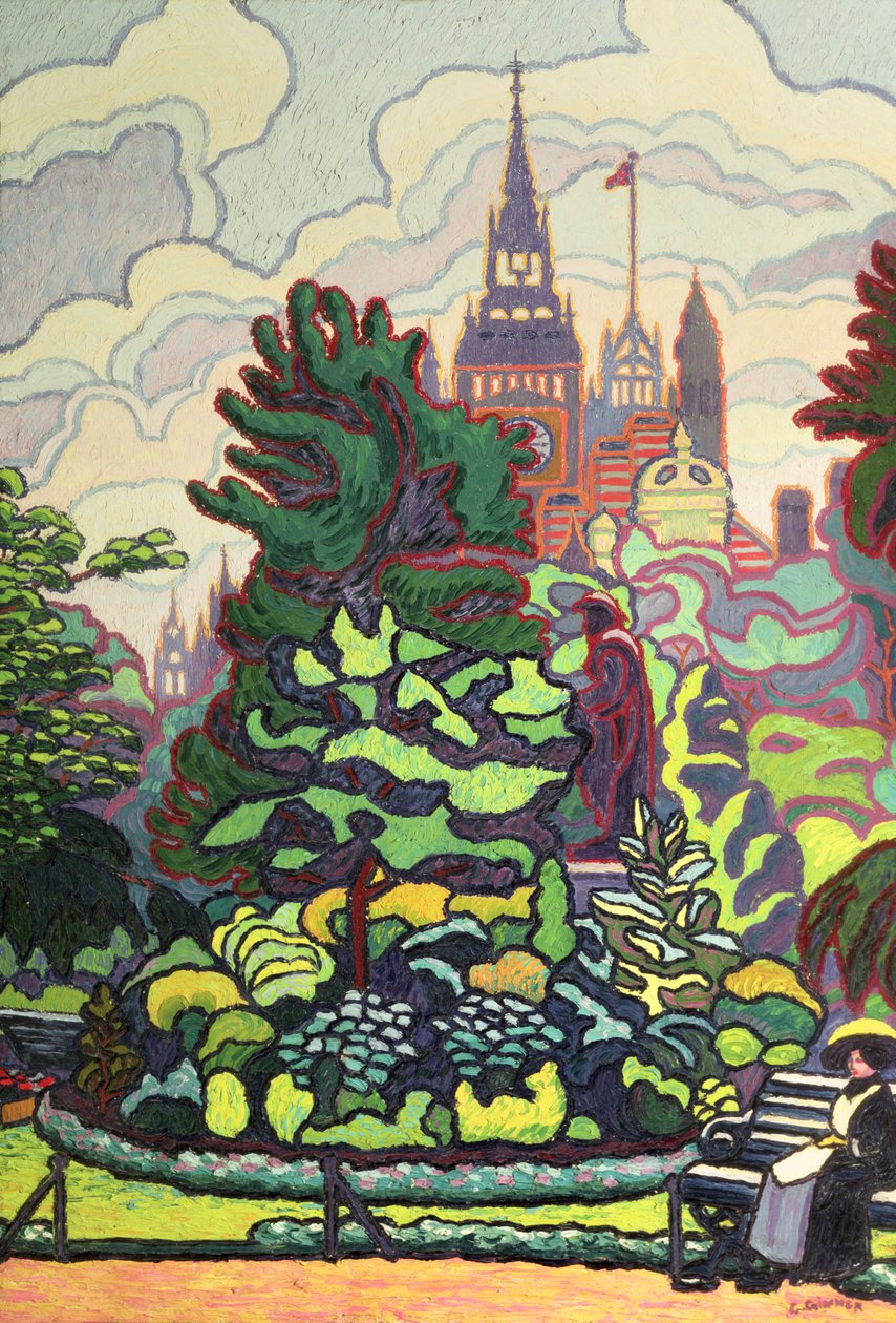 Gärten entlang des Victoria Embankment von Charles Ginner