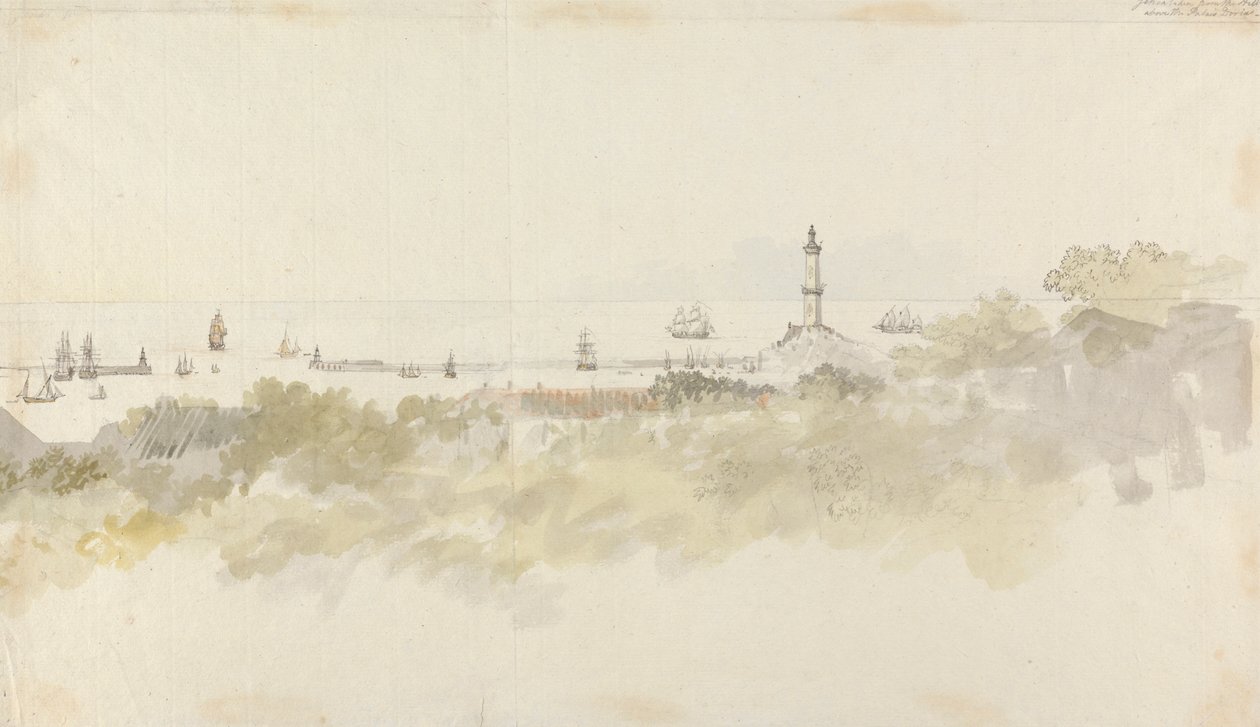Genua - Eine Meereslandschaft mit Schiffen von Charles Gore