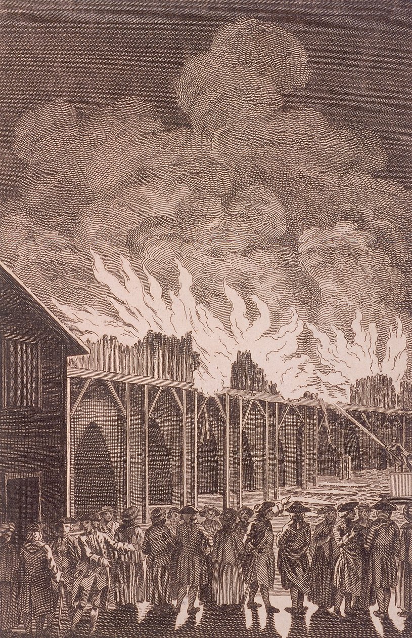 London Bridge alt, London, 1775 von Charles Grignion